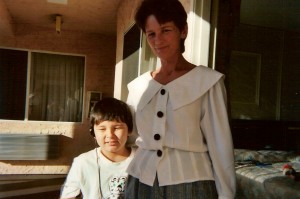 Mom and Mikey, just after moving to California.